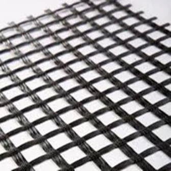 Biaxial Fiberglass Geogrid pou wout krak fòs